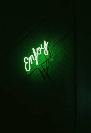 Bucură-te de estetica neon verde — Estetică verde neon Fundal