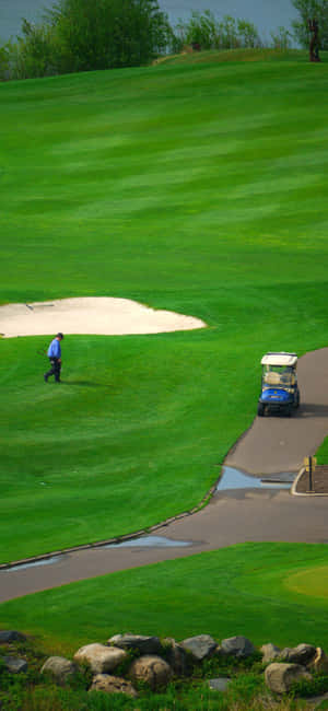 Fundal Teren Golf iPhone X — POCO M8 Fundal