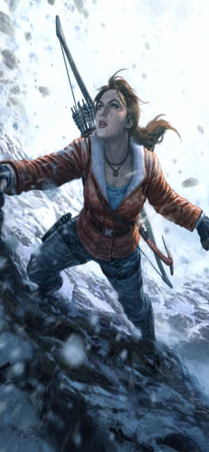 Fond iPhone Xs Max Rise of the Tomb Raider — iPhone 13 Fundal