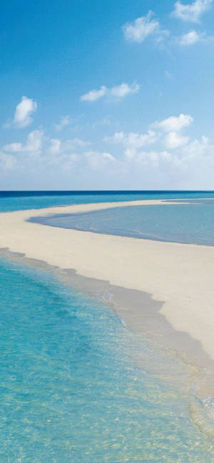 White sandbar in the turquoise ocean iPhone XR wallpaper — iPhone 13 Mini Fundal
