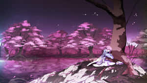 Fundal anime violet