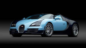 Tapet cu Bugatti Veyron albastru elegant — Albastru închis estetic GIF Fundal