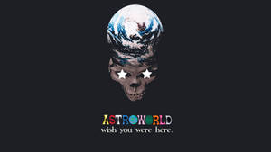Wallpaper Astroworld estetic cool, cu artă amazing, design pământ craniu. — iMac Fundal