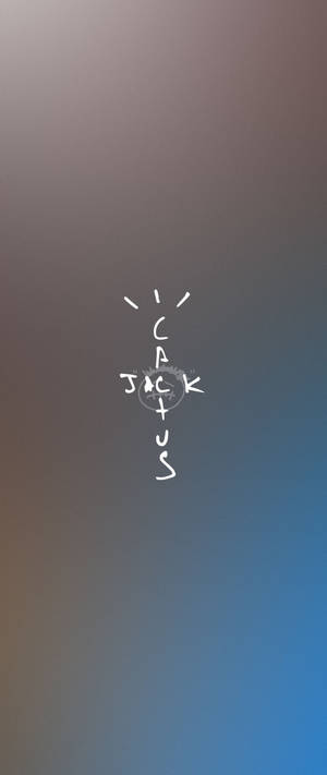 Cactus Jack Travis Scott Text Logo Albastru și Gri — Galaxy Z Flip Fundal