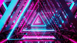 Cadre triunghiulare estetice violet neon