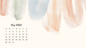 Calendar Mai 2022 — Pastel estetic GIF Fundal