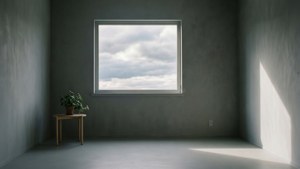 Interior gri curat și calm, cu lumină naturală — Gri estetic Fundal