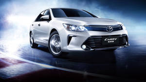 Camry Alb Toyota 4K Cu Fum — 4K Fundal