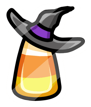 Candy Corn Potion cu Pălărie de Vrăjitoare — Kawaii halloween Fundal