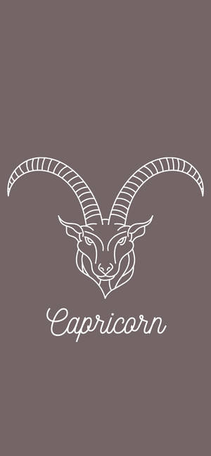Fond de ecran desen minimalist cap Capricorn — iPhone 12 mini Fundal