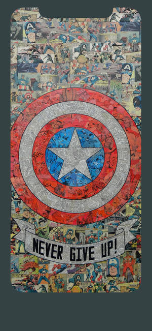Captain America iPhone Artă Benzi Desenate — iPhone 13 Pro Max Fundal
