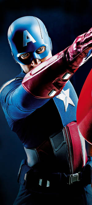 Artă Captain America Samsung S20 FE — POCO C71 Fundal