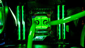 Captivant fundal estetic verde neon