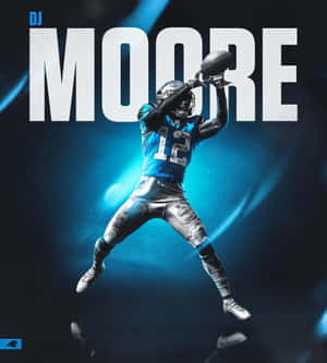 Carolina Panthers DJ Moore Albastru Închis — Honor Magic V6 Fundal