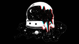 Cască de astronaut distorsionată, estetică trippy — Trippy estetică Fundal