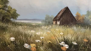 Tablou Căsuță Cottagecore Desktop