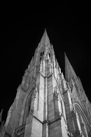 Catedrala St. Patrick New York Alb Negru — Xiaomi Pad 8 Pro Fundal