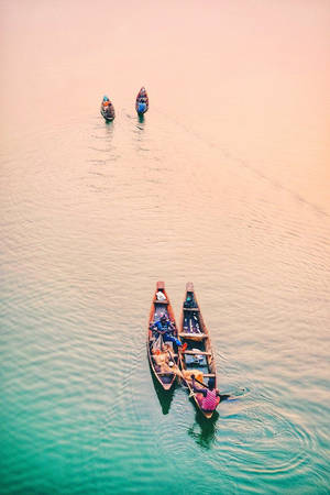 VSCO wallpaper canoae pe lac. — 2:3 Fundal
