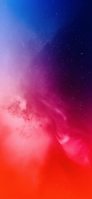 Cer Galactic în Gradient Roșu iPhone — iPhone 13 Fundal
