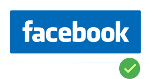 Cerc de verificare cu sigla Facebook — Albastru închis Fundal