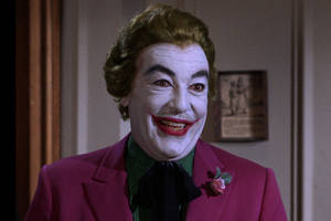 Cesar Romero zâmbind în costum de Joker — Joker Fundal