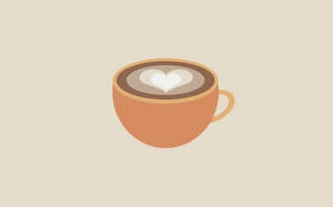 Ceștie de Cappuccino Estetică Minimalistă — Estetică minimalistă Fundal