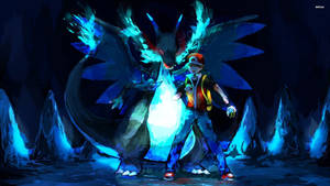 Charizard Albastru Cool Pokemon cu Ash