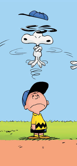 Charlie Brown cască baseball wallpaper — iPhone 16 Pro Fundal