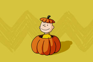 Wallpaper Charlie Brown într-un dovleac de Halloween — Charlie brown halloween Fundal
