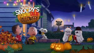 Fond de ecran cu Charlie Brown și gașca Peanuts de Halloween — Charlie Brown Halloween Fundal