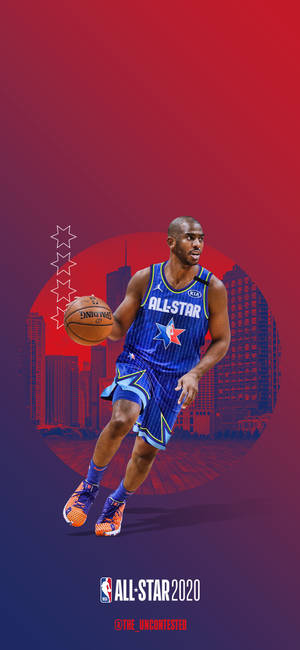 Wallpaper Chris Paul tricou all-star — iPhone 15 Plus Fundal