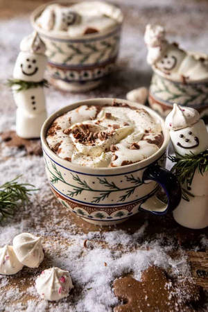 Tapet Christmas Aesthetic Holiday Latte — 2:3 Fundal