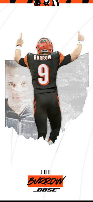 Fond de ecran Cincinnati Bengals Joe Burrow — iPhone 14 Pro Fundal