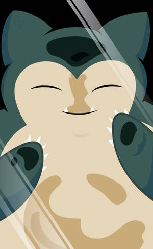 Fond de ecran Snorlax în telefon de sticlă — Galaxy Tab Fundal