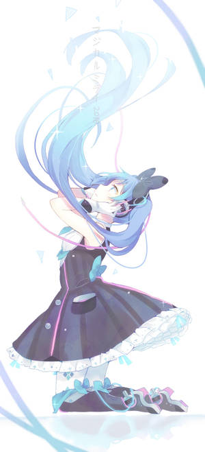 Wallpaper cool HD anime art Hatsune Miku — iPhone 12 Fundal