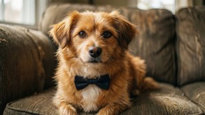 Adorabila cățelușă a lui Raj, Cinnamon. imagine de fundal
