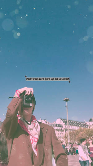 Citat Estetic BTS V — Citate estetice GIF Fundal