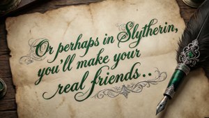 Un pergament cu citirea în Slytherin.