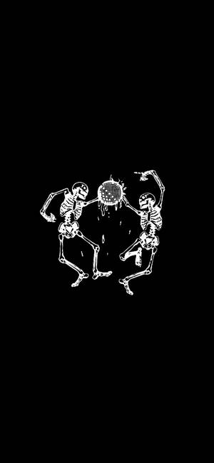 Fond de ecran Clip Art cu Schelet din Cântecul lui Joji — iPhone 16 Fundal