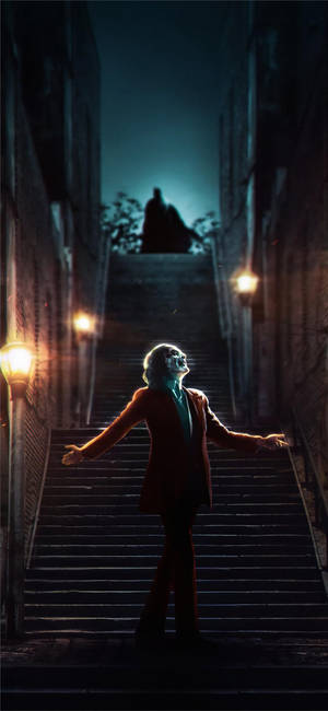 Fond de ecran cu scena dansului din filmul Joker 2019 — Pixel 9 Pro Fundal