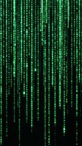 Ploaie verde de cod Matrix pe fundal negru, perfectă pentru wallpaper demo OLED. — De două ori Fundal