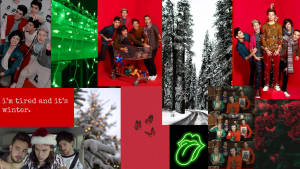 Tapet colaj de Crăciun One Direction — Colaj de Crăciun Fundal