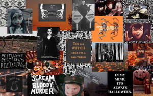 Colaj Drăguț Estetic de Halloween — Drăguț estetic Halloween Fundal
