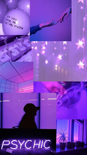 Colaj foto estetic violet deschis — Colaj estetic Fundal