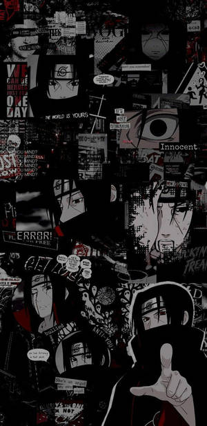 Colaj Itachi Aesthetic Anime iPhone — iPhone estetic Fundal