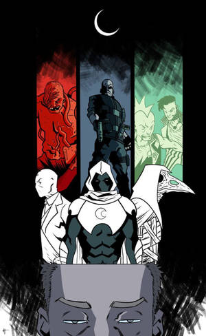 Colaj Moon Knight telefon fundal — Galaxy Tab Fundal