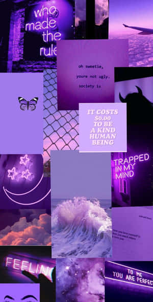 Colaj Purple — Violet neon estetic Fundal