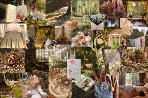 Colaj Romantic Rural Cottagecore pentru Desktop