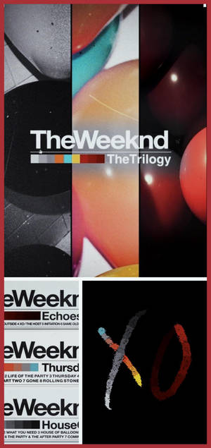 Fond de ecran colaj Trilogia The Weeknd — iPhone 18 Pro Fundal