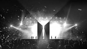 Concert BTS cu Silueta Logo-ului BTS — Logo bts GIF Fundal